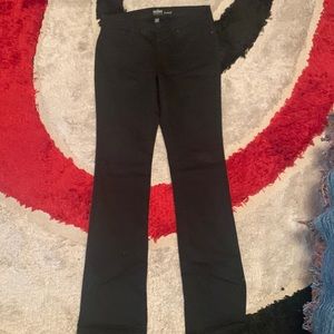 Soho Bootcut Jeans. Size 8 Long, Black Denim.